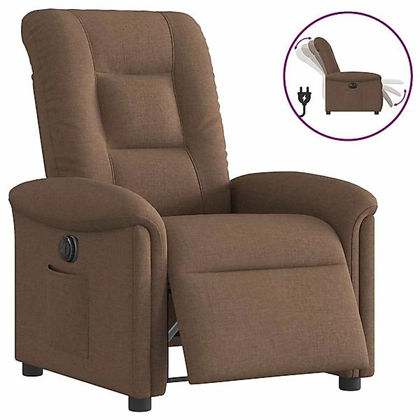 vidaXL Relaxsessel Elektrisch Braun Stoff 3303238 günstig online kaufen