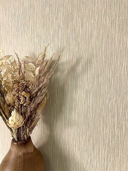 Newroom Vliestapete, Beige Tapete Modern Unifarbe - Universal Einfarbig Cre günstig online kaufen