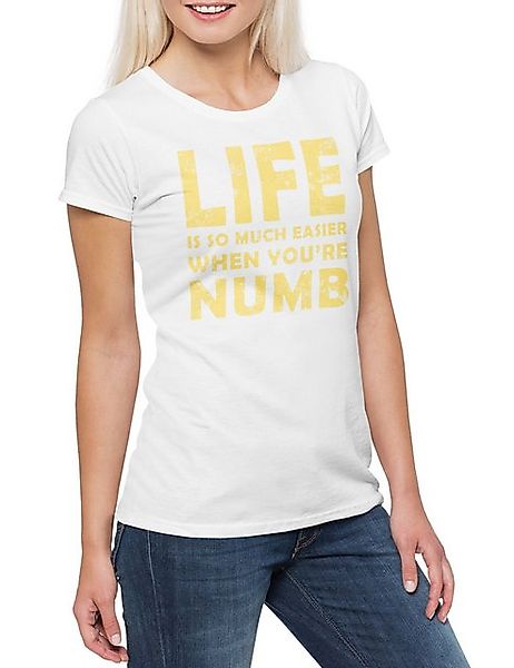 Urban Backwoods Print-Shirt Life Is So Much Easier When You Are Numb Damen günstig online kaufen