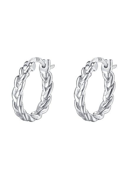 Hey Happiness Paar Creolen Unisex, Herren Ohrringe Silber 925, Kleine geflo günstig online kaufen