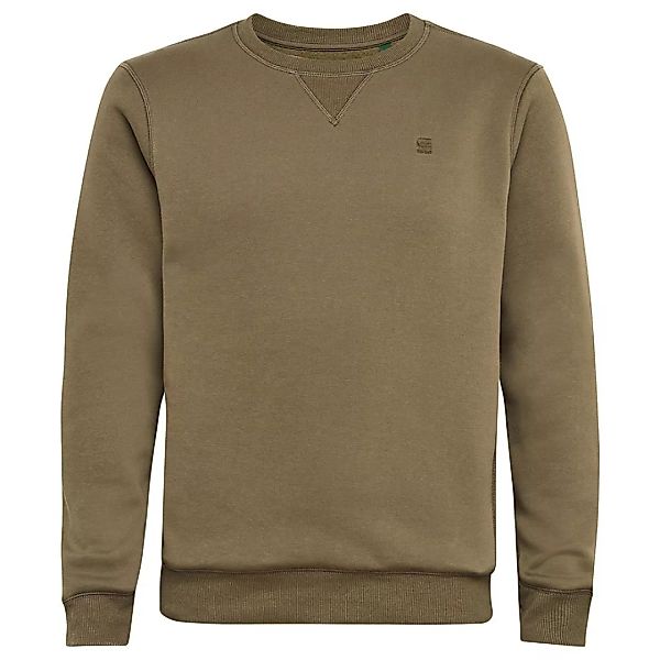 G-Star – Klassisches, khakifarbenes Sweatshirt-Grün günstig online kaufen