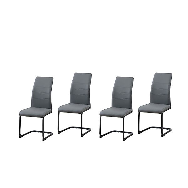 HTI-Line Freischwinger Schwingstuhl 4er Set PU günstig online kaufen