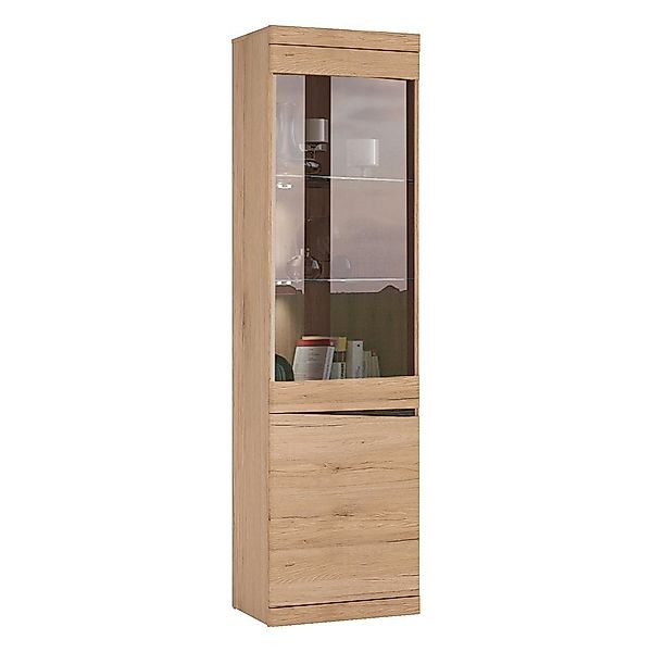 Lomadox Vitrine SANFORD-129 San Remo Eiche günstig online kaufen