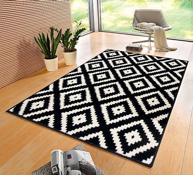 HANSE Home Teppich »Raute«, rechteckig, 9 mm Höhe, Läufer, Kurzflor, Skandi günstig online kaufen