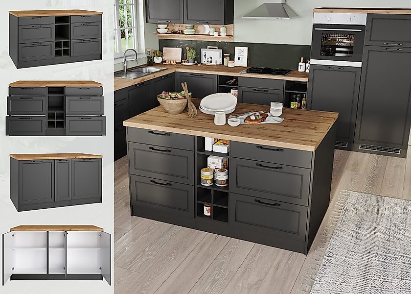 KOCHSTATION Kücheninsel KS-Lana, Breite 153 cm, günstig online kaufen