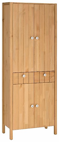 Home affaire Hochschrank "Tina", Badmöbel, Schrank, Breite 57 cm, Massivhol günstig online kaufen