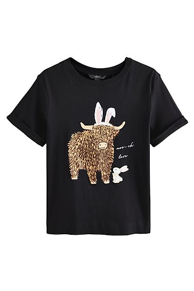 Next T-Shirt Kurzarm-T-Shirt, Osterhasen-Hamish-Grafik (1-tlg) günstig online kaufen