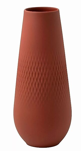 Villeroy & Boch Manufacture Collier Vase Carré terre 26 cm Vasen rot günstig online kaufen