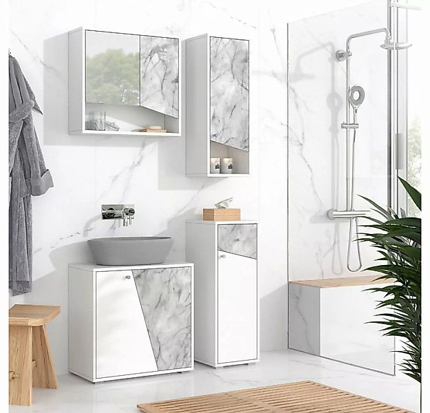 Vicco Hängeschrank Aufbewahrungsschrank Badschrank IRIDA 30 x 79 cm Weiß günstig online kaufen