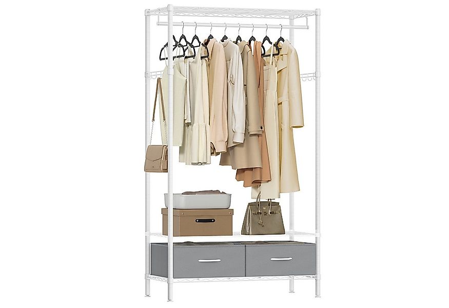 SONGMICS Kleiderständer offener Kleiderschrank, (Garderobenständer mit 2 Sc günstig online kaufen