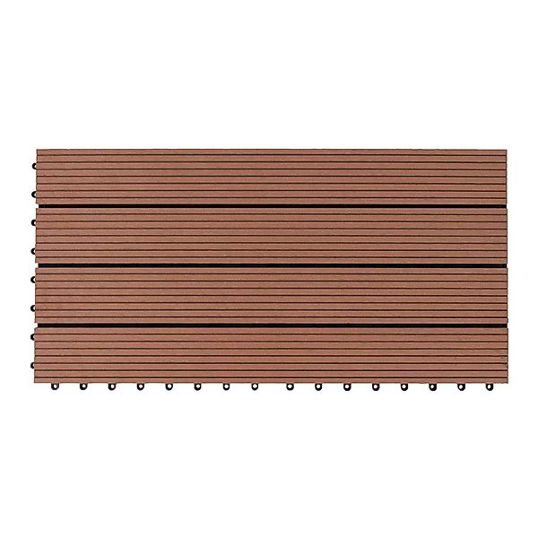Karat Klickfliesen WPC-Terrassendielen Queen Hellbraun, Holzoptik, günstig online kaufen