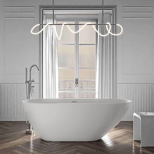 Bernstein Freistehende Badewanne ROMA 2.0 Acryl Weiß Matt 180x80x58 cm günstig online kaufen