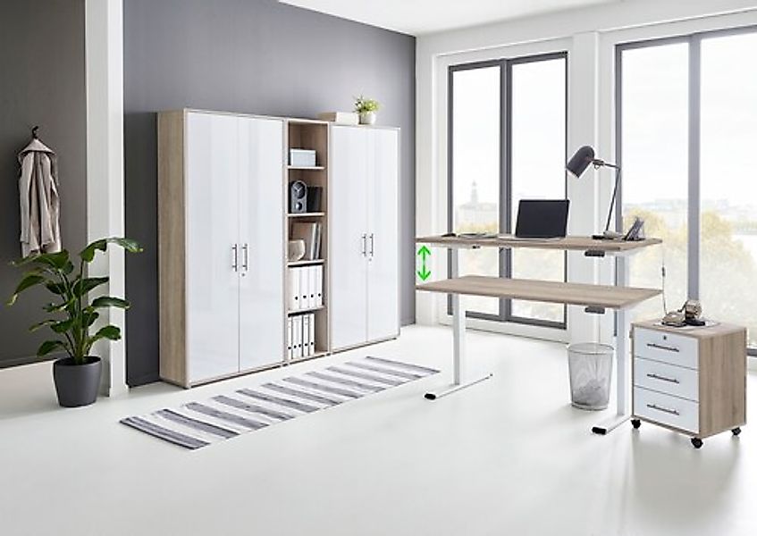 BMG Möbel Büromöbel-Set »Tabor«, (Set, 5 tlg.), mit elektrisch höhenverstel günstig online kaufen