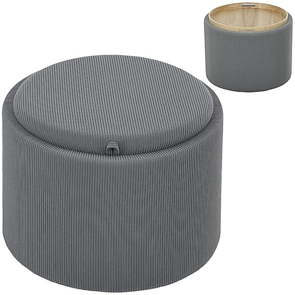 HOMCOM Sitzhocker Runder Hocker mit Stauraum günstig online kaufen