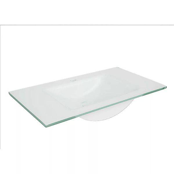 Waschbecken aus Glas glänzend, B/H/T: ca. 81/2/46 cm günstig online kaufen