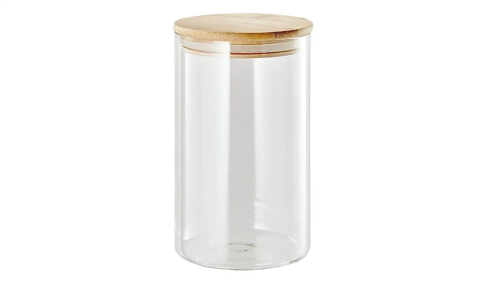 Aufbewahrungsglas rund   ¦ holzfarben ¦ Bambus,Glas ¦ Maße (cm): B: 10 H: 1 günstig online kaufen