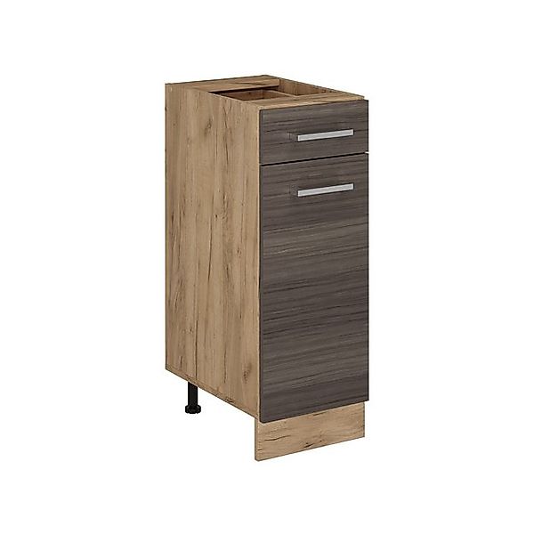 Vicco Unterschrank R-Line, Edelgrau/Goldkraft Eiche, 30 cm ohne Arbeitsplat günstig online kaufen