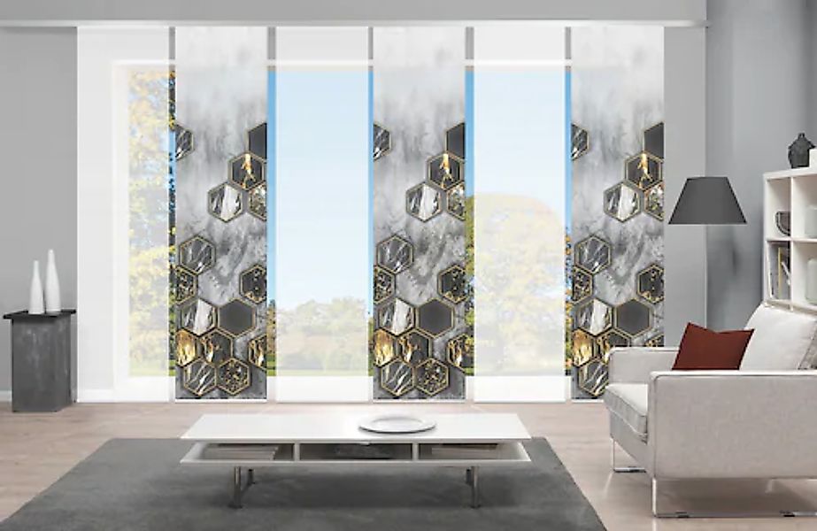 Vision S Schiebegardine »LAYON 6er SET« Paneelwagen 6 Stk. tlg. Schiebevorh günstig online kaufen