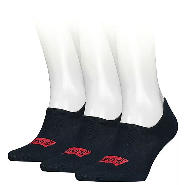 Levi´s ® High Rise Batwing Logo Footie Socken 3 Paare EU 43-46 Navy günstig online kaufen