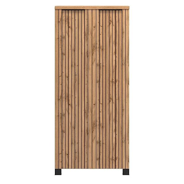 freiraum Midischrank Nizza in Wotaneiche-Dekor - 60x130x35cm (BxHxT) günstig online kaufen