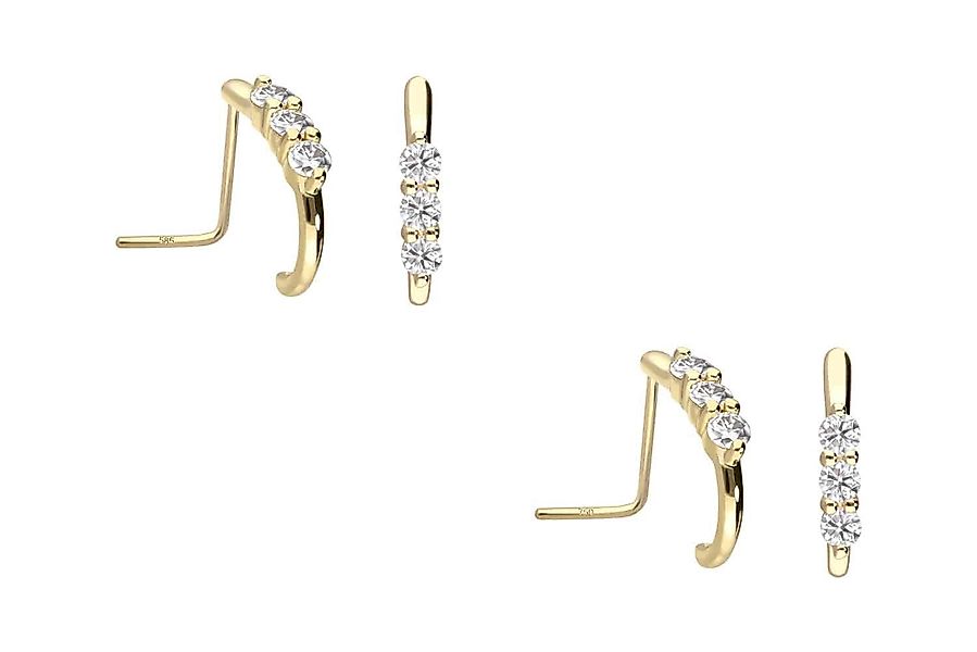PIERCINGLINE Nasenpiercing 14/18 Karat Gold Nasenstecker günstig online kaufen