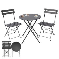 Albatros International Balkonset Bistroset3-teilig Schwarz Bistrotisch günstig online kaufen
