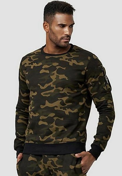 Egomaxx Sweatshirt Sweatshirt Pullover ohne Kapuze mit Armtasche 4240 in Ca günstig online kaufen