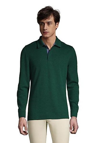 Langarm-Poloshirt aus Ponté-Jersey, Classic Fit, Herren, Größe: XL Normal, günstig online kaufen