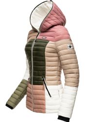 Navahoo Steppjacke "Multikulti" mit Kapuze stylische Colorblocking Übergang günstig online kaufen