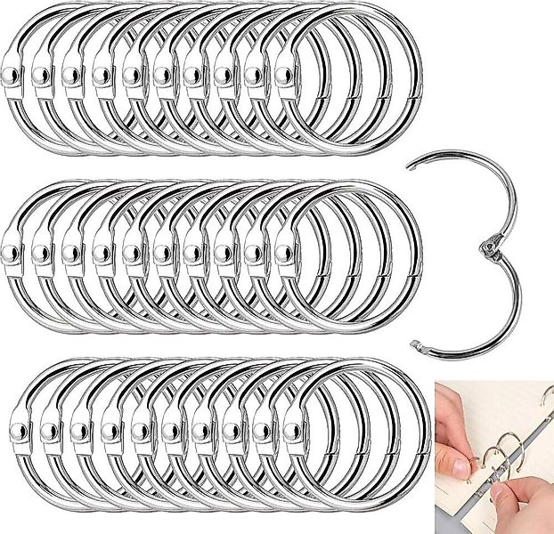 FELIXLEO Schlüsselanhänger Buchringe 120 Stück 22mm günstig online kaufen