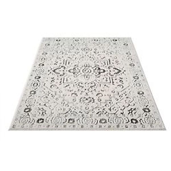 payé Teppich Ello 0638 Boho Flachflor 140x200 cm Grau günstig online kaufen