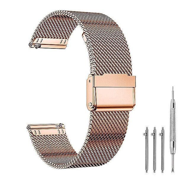 Jibenhome Uhrenarmband 18/20/22mm Mesh-Uhrenarmband aus Edelstahl Schnellve günstig online kaufen