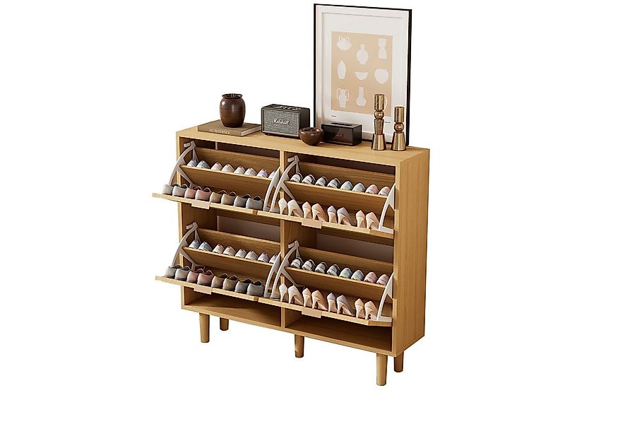 i@home Schuhschrank mit 4 Klappschubladen, Schuhkommode aus Rattan mit Meta günstig online kaufen