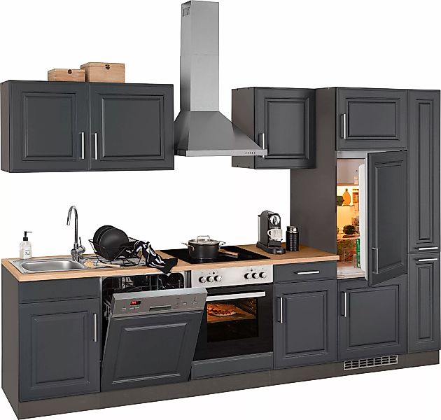 KOCHSTATION Küchenzeile »KS-Stockholm«, Breite 310 cm, mit hochwertigen MDF günstig online kaufen