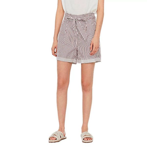 Vero Moda Eva Paperbag Cot Shorts Hosen XL Snow White / Stripes Sable günstig online kaufen