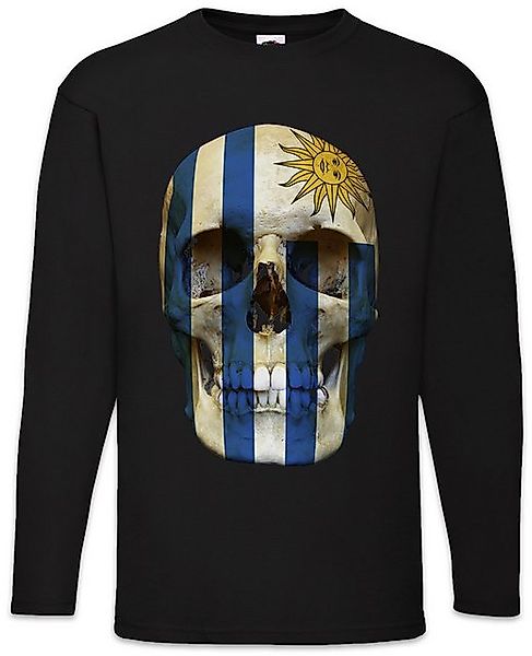 Urban Backwoods Langarmshirt Classic Uruguay Skull Flag Langarm T-Shirt Tot günstig online kaufen