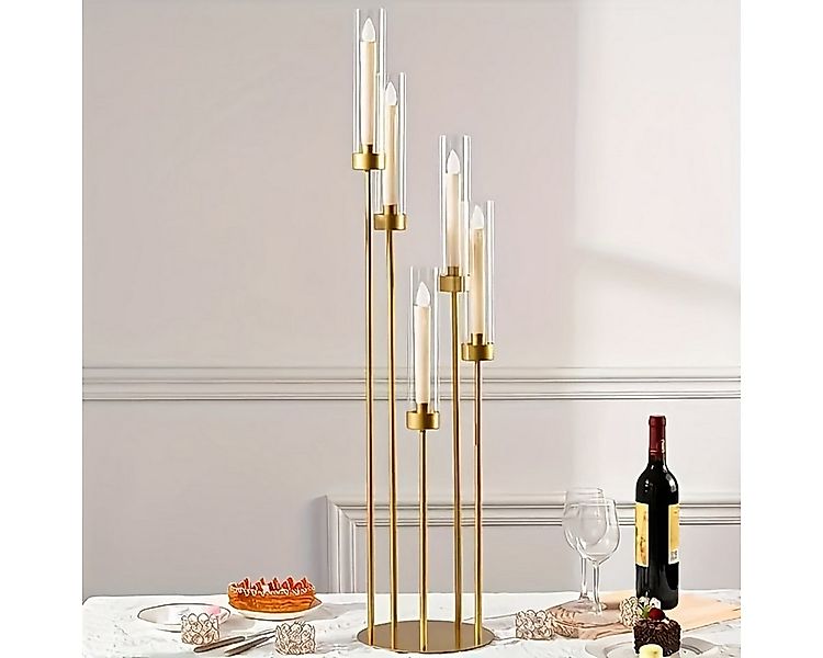 Bellaro Life Kerzenständer Galvanisch vergoldeter funfstufiger hoher Kerzen günstig online kaufen