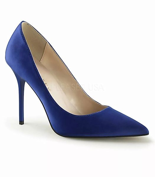 Stiletto Pumps CLASSIQUE-20 - Satin Blau (Schuhgröße: EUR 46) günstig online kaufen