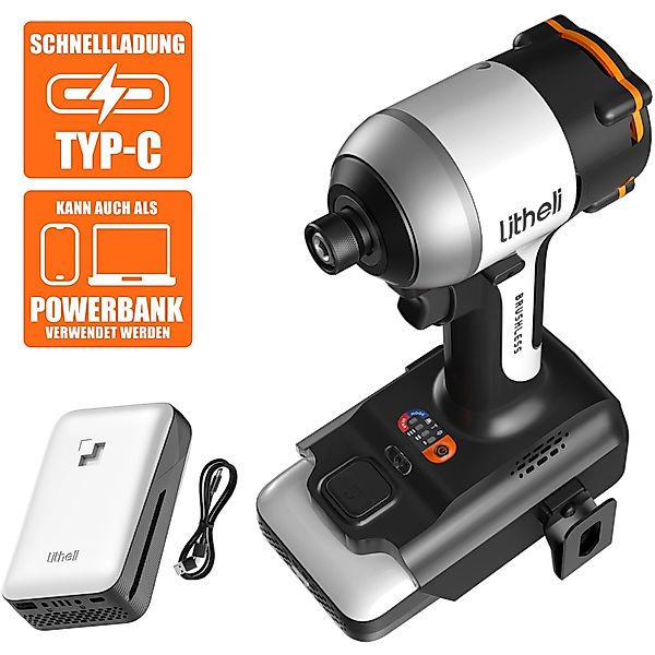 Litheli 18 V Akku-Schlagschrauber Maschine mit Akku EPT020009 inkl. 2 Ah Ak günstig online kaufen