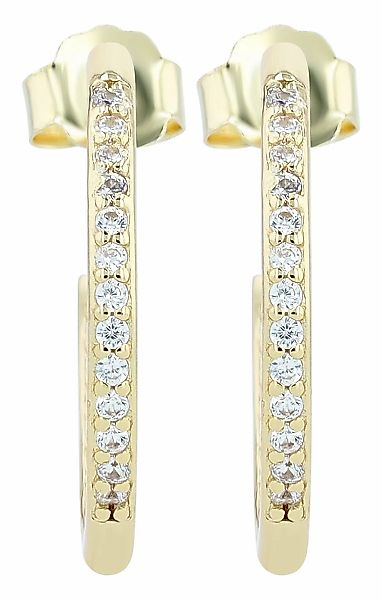 Adelia´s Paar Creolen "Damen Ohrringe – Creole aus 925 Silber mit Zirkonia" günstig online kaufen