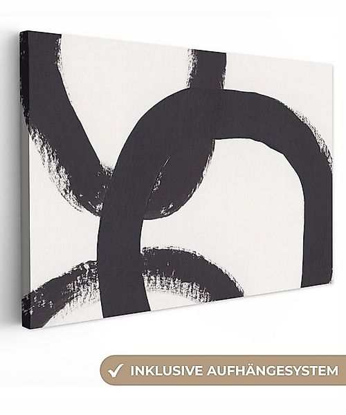 OneMillionCanvasses® Leinwandbild Abstrakt - Formen - Schwarz - Kreise, Fot günstig online kaufen