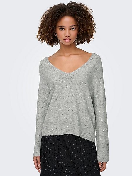 ONLY Strickpullover ONLARIZONA LS SEQUINS V-NECK PUL KNT günstig online kaufen