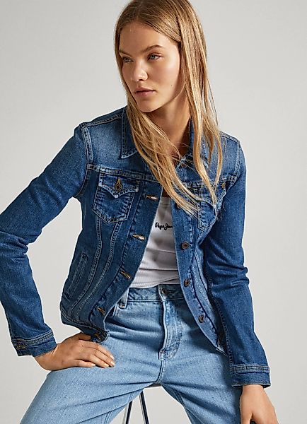 Pepe Jeans Jeansjacke THRIFT mit aufgesetzten Brusttaschen und durchgehende günstig online kaufen