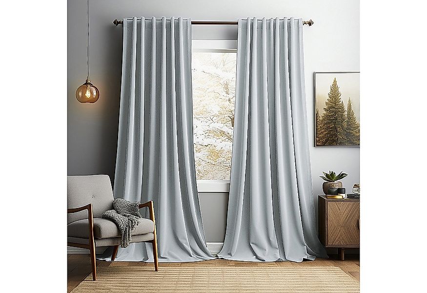 Sunicol Vorhang 2er Set Samtvorhänge Kräuselband Verdunkelungsvorhang, Blic günstig online kaufen