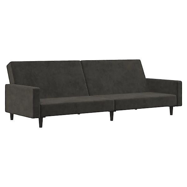 vidaXL Schlafsofa 2-Sitzer Dunkelgrau Samt 375738 günstig online kaufen
