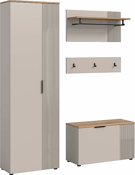 INOSIGN Garderoben-Set "EDIL, Breite 155 cm, 4-teilig, Front mit hochwertig günstig online kaufen