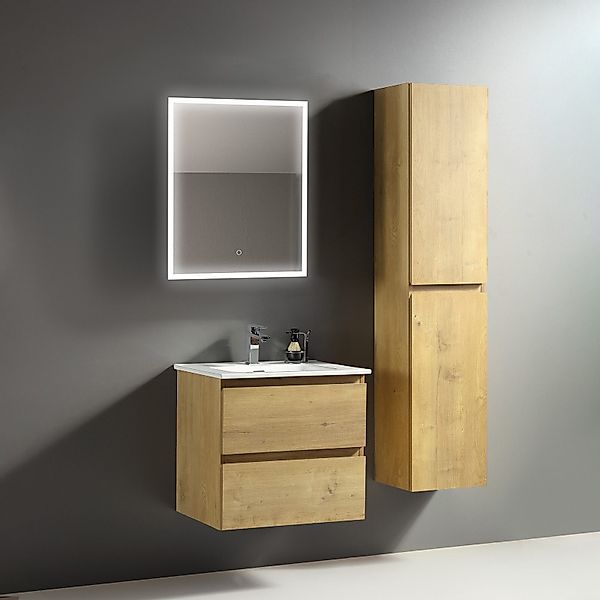 Alpenberger Badmöbel-Set - Badschrank Badezimmerschrank, (Led günstig online kaufen