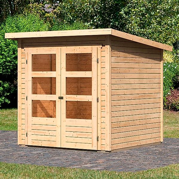 Karibu Gartenhaus "Stockach 2" anthrazit, naturbelassen oder terragrau günstig online kaufen