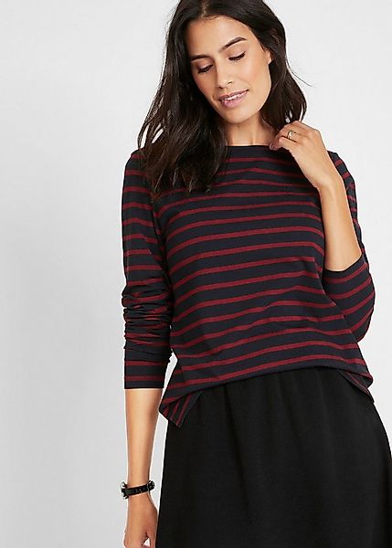 bonprix Langarmshirt (Packung, 2-tlg) lockere Passform, U-Bootausschnitt, a günstig online kaufen