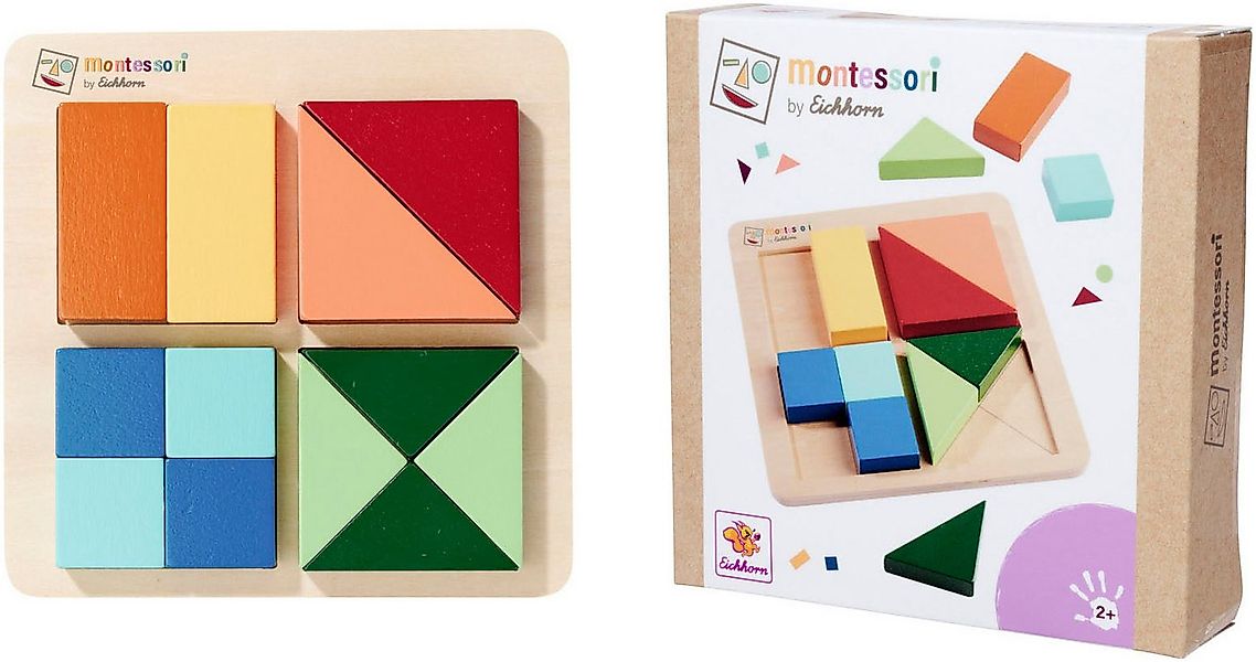 Eichhorn Puzzle Montessori Formenpuzzle, 12 Puzzleteile, FSC® - schützt Wal günstig online kaufen